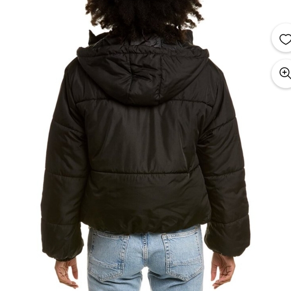 Therapy Cropped Pink Lined Puffer Jacket - Picture 2 of 7